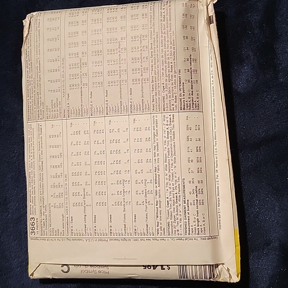 McCall's: Sewing Pattern Uncut 3663, P306 - Picture 2 of 3